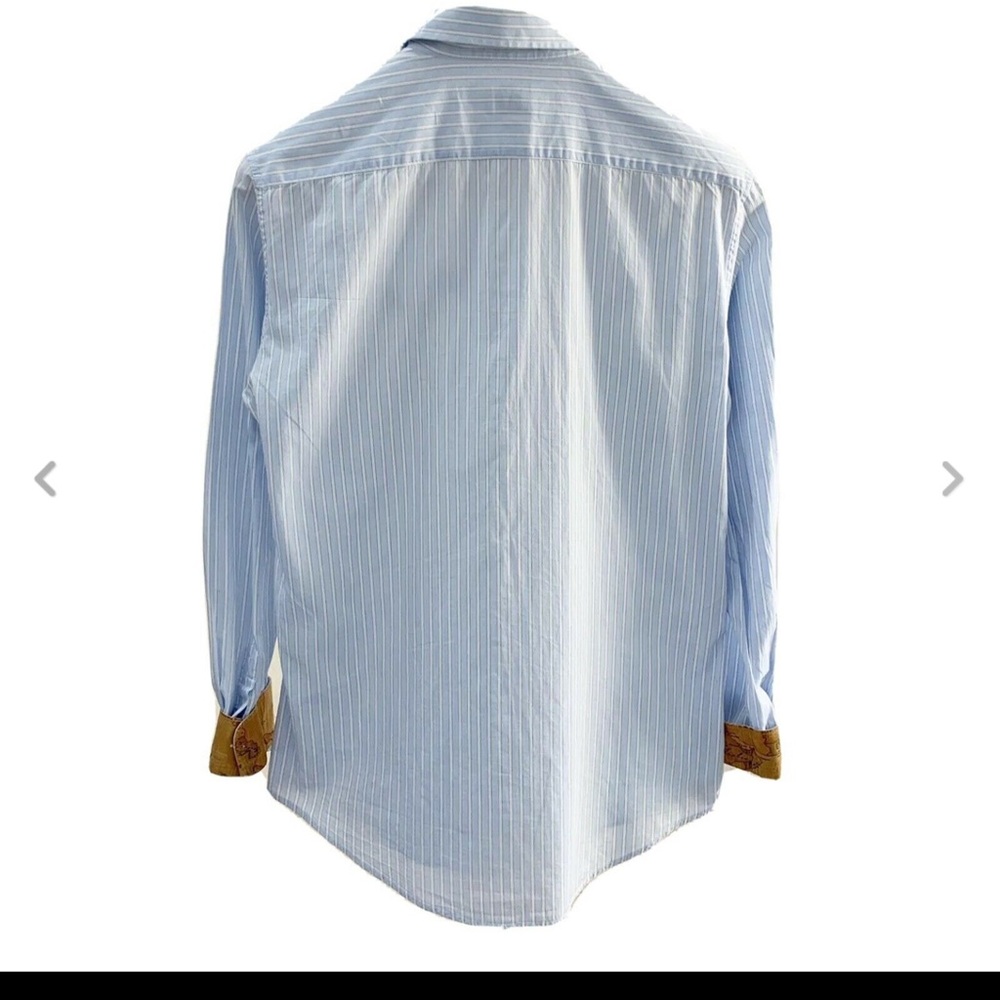Vintage alviero martini classe map button down shirt